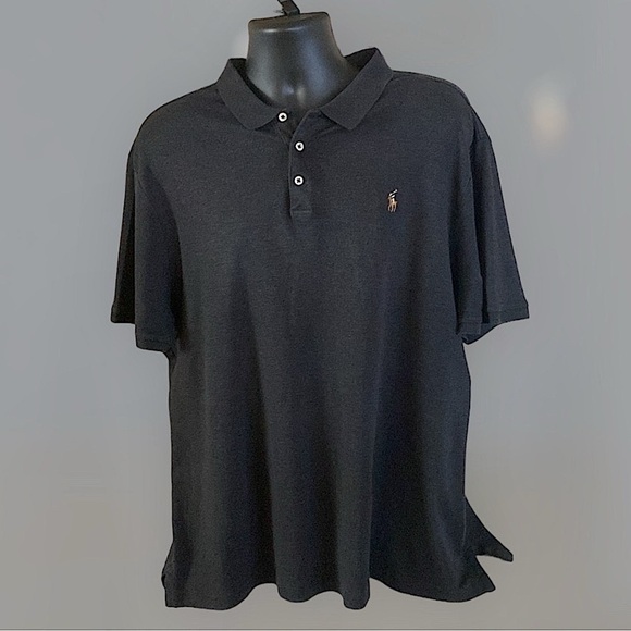 RALPH LAUREN POLO 3 Button Polo Charcoal Grey/Black Big & Tall Men Size XXL/TTG - Picture 9 of 13